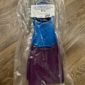 Tritan Swim Fins Blue/purple 3-5